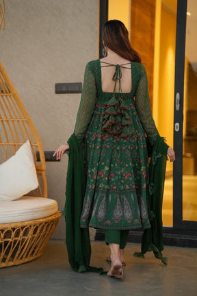 SPARKLING GREEN GEORGETTE SUIT SET